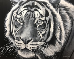 "Oscar Wild" Acrylique sur toile 92 x 73 cm