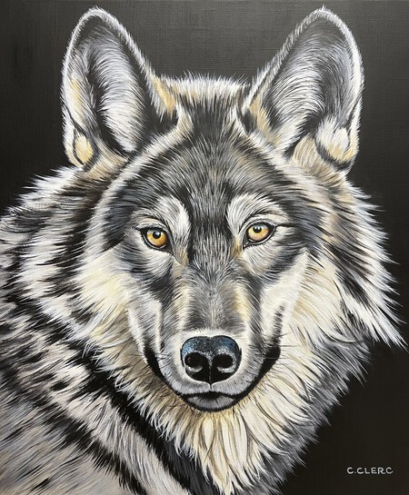 "Alpha" Acrylique sur toile lin 46 x 55 cm - DISPONIBLE À LA VENTE -