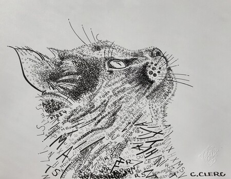 "B.eatitude" Encre de chine sur papier de cr&eacute;ation 250 gr. 30 x 40 cm - VENDU -