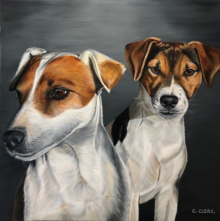 "Jack & June" Acrylique sur toile 70 x 70 cm - VENDU -