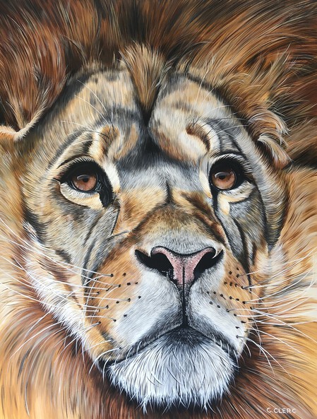 Kruger's King Acrylique sur toile lin 89 x 116 cm - VENDU -