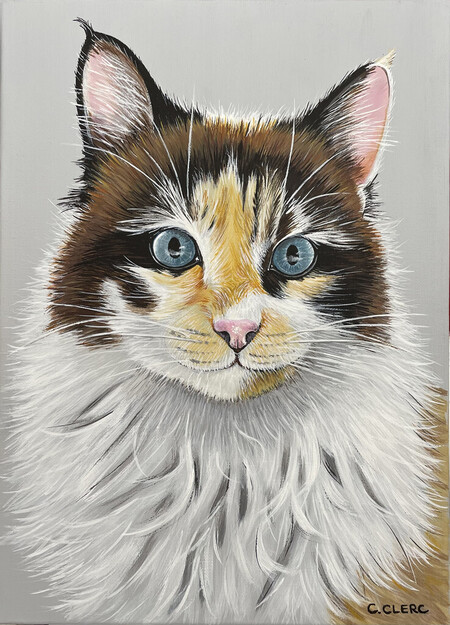 "Praline" Acrylique sur toile lin - 33 x 24 cm - VENDU -