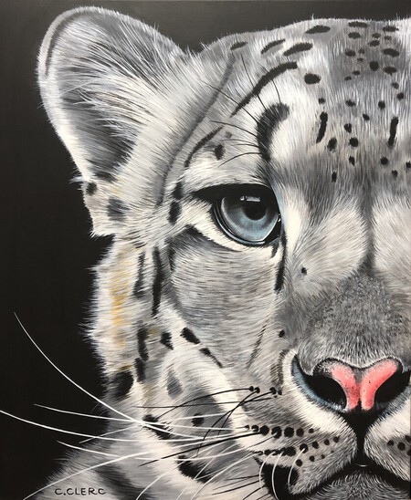"Uncia" Acrylique sur toile 50 x 61 cm - VENDU -