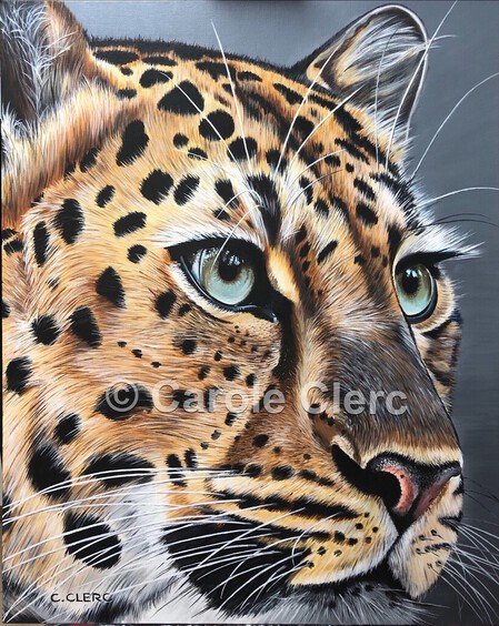 "L&eacute;o" Acrylique sur toile 65 x 81 cm - VENDU -